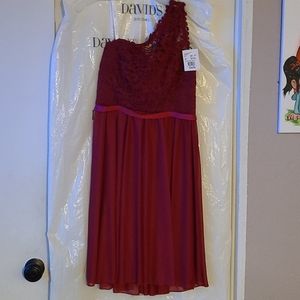 Red bridesmaids dress